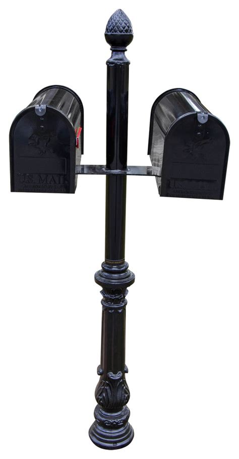 metal mailbox post for two